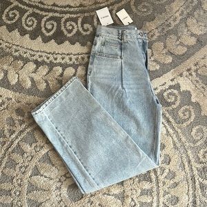NWT light wash high-waisted paper bag boyfriend jeans